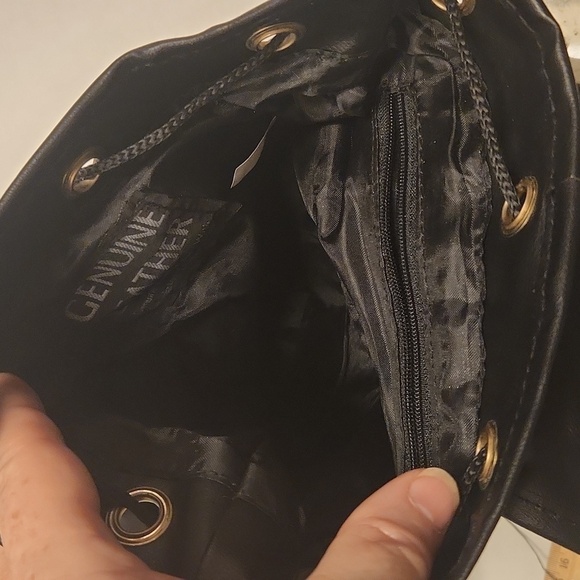 Backpack mini purse guine leather body simulated trim main image 8